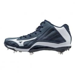 Mizuno Heist IQ Mid Cleat Navy/White Shoes